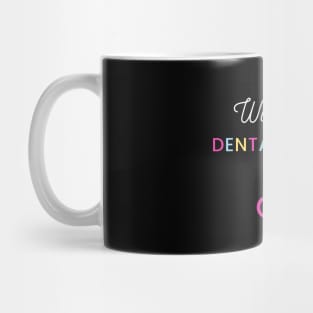 Will give dental advice for gin multicolour typography design for gin loving dentists and orthodontists Mug